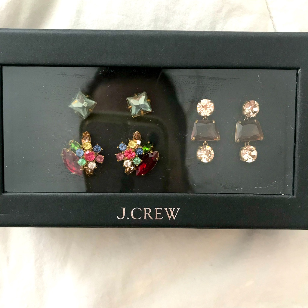 J Crew Gemstone Earring Set